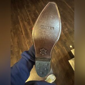 Real leather cowboy cowgirl boots